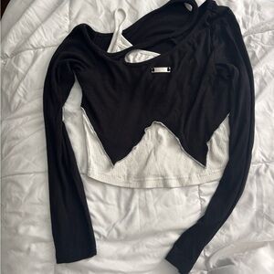 Stylish Black and White Women's Top